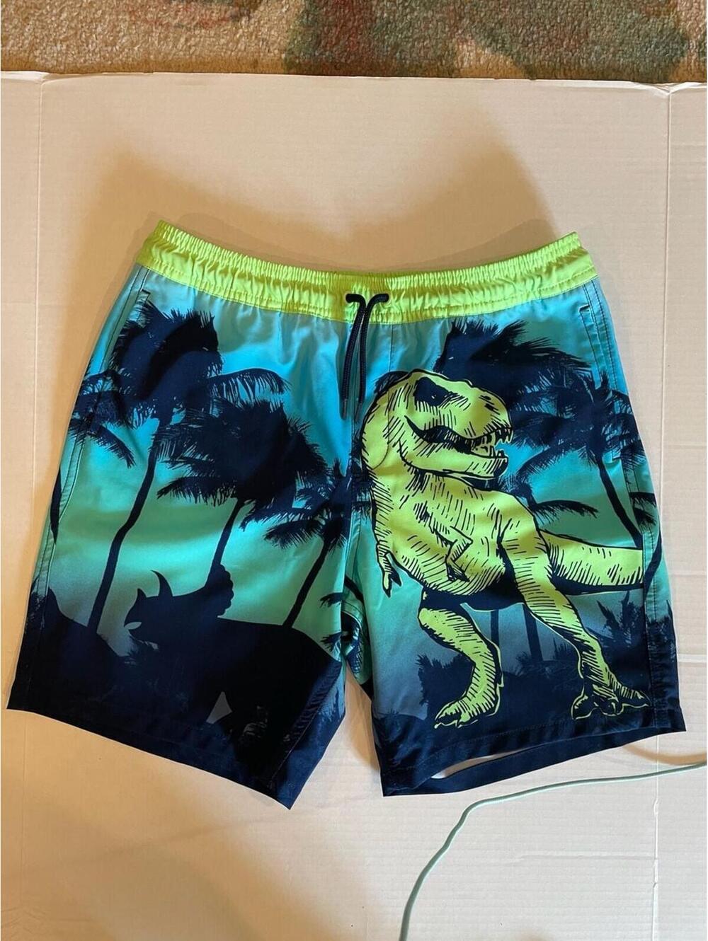 Lands' End Boys Active Stretch Swim Trunks. NEW w/tags.